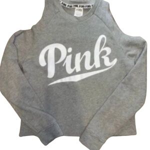 L | Cold Shoulder Pullover VS PINK (GRAY COLOR)